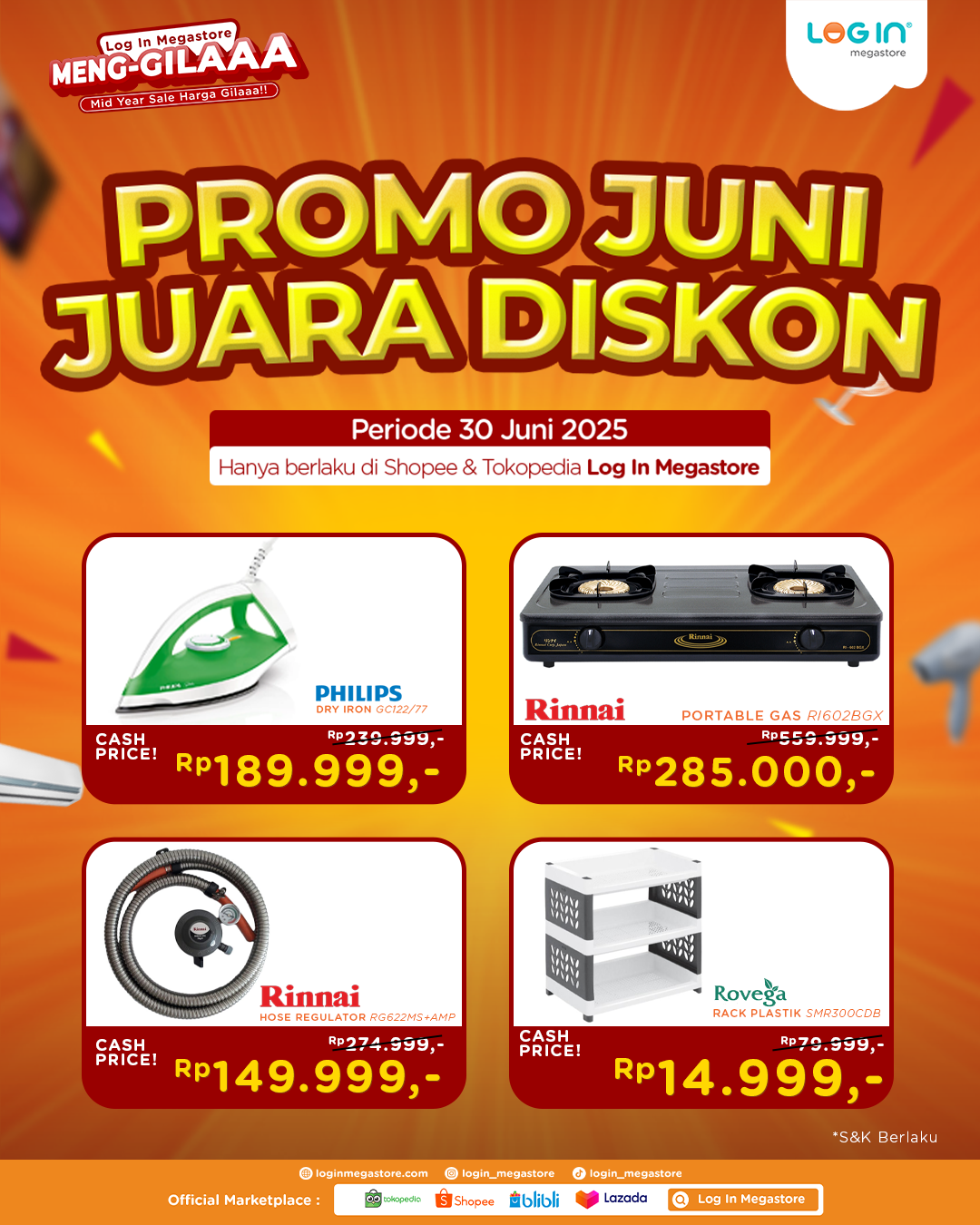 Banner Log In Promo Juni Juara - Login Megastore